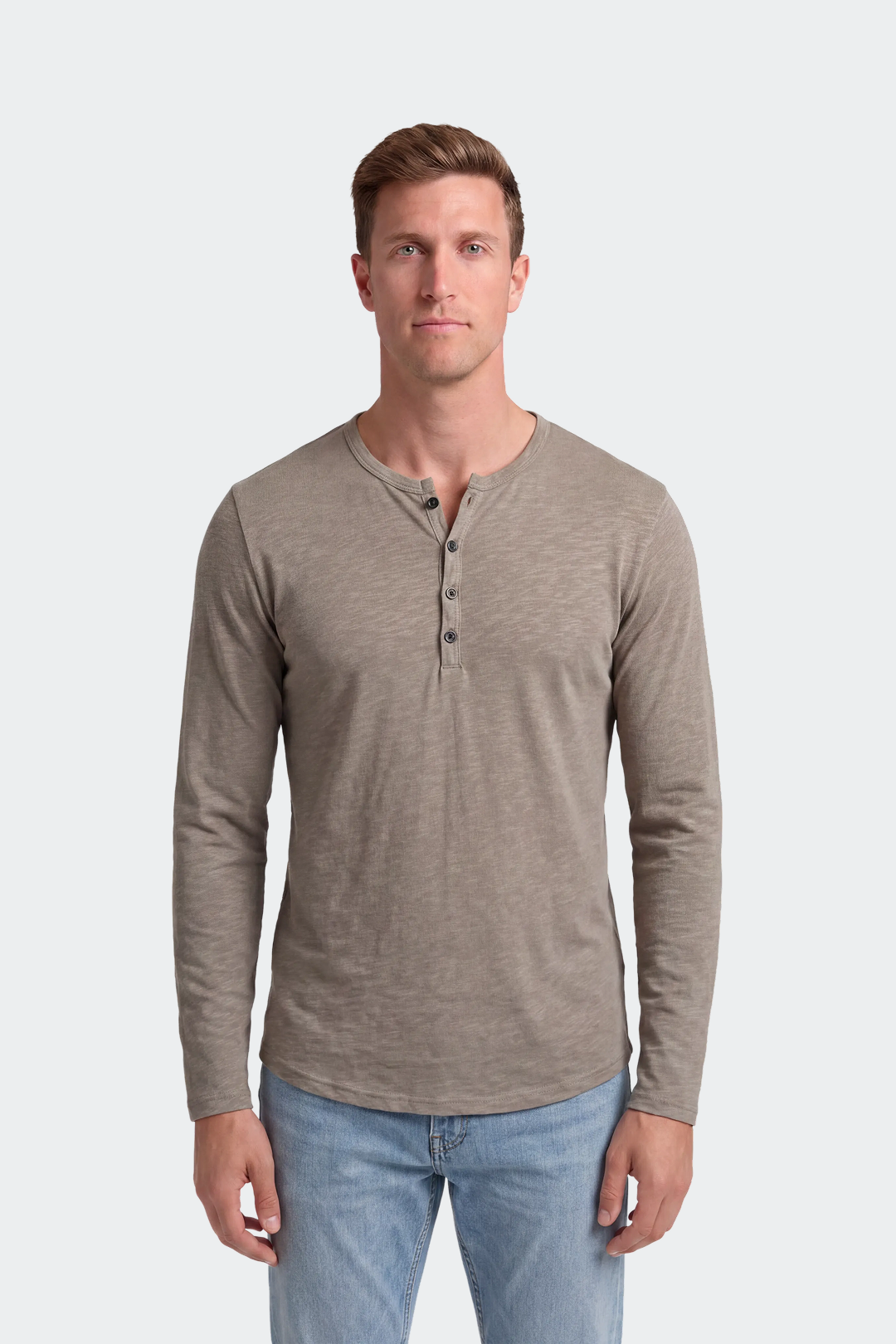 Men's Long Sleeve Henley Shirt
