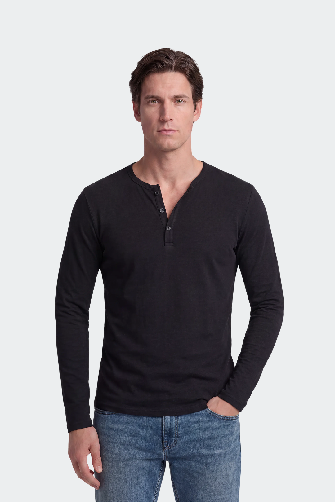 Men's Long Sleeve Henley Shirt