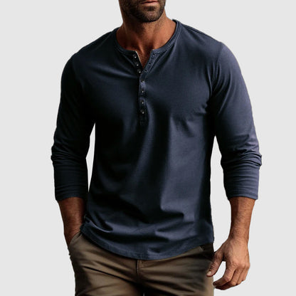 Men's Long Sleeve Henley Shirt