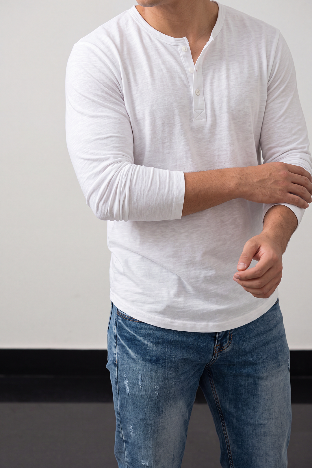 Men's Long Sleeve Henley Shirt