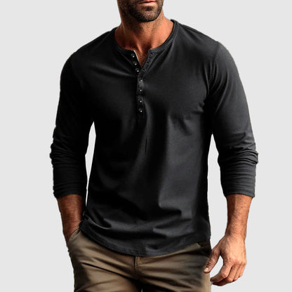 Men's Long Sleeve Henley Shirt