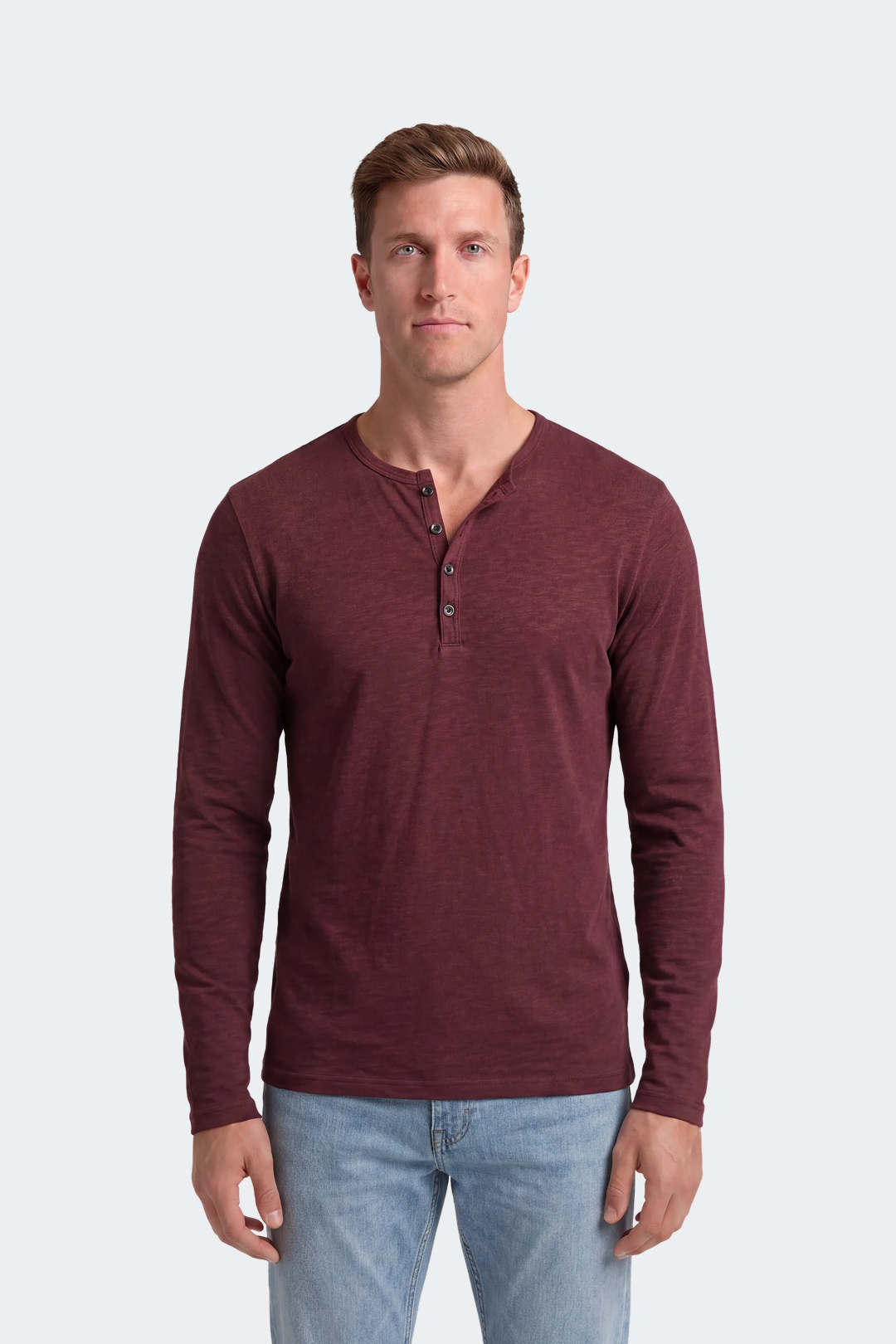 Men's Long Sleeve Henley Shirt