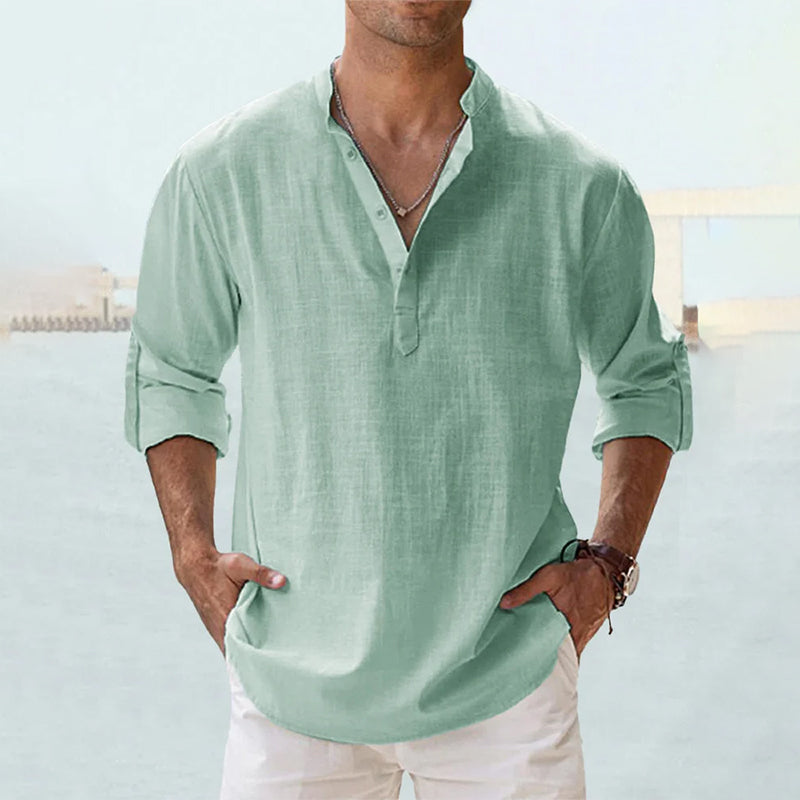 Men's Long-Sleeve Linen Shirt