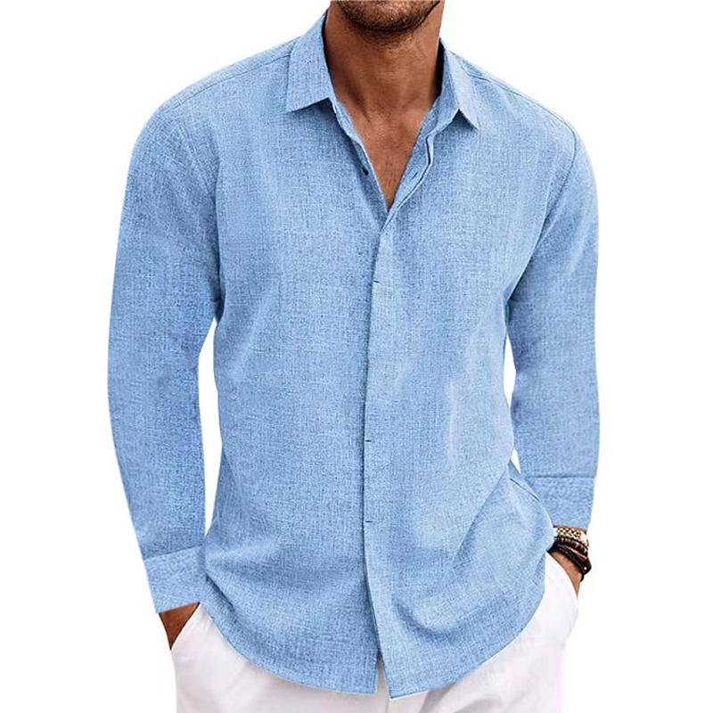 Men's Long Sleeve Linen Shirt