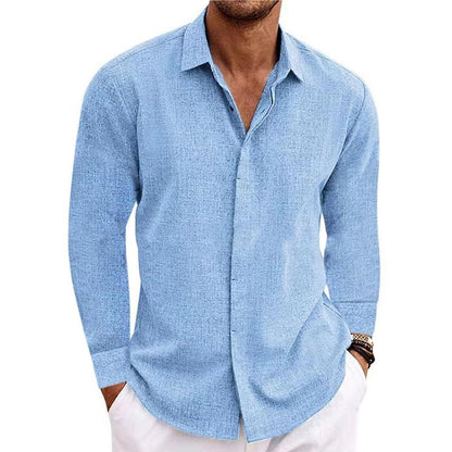 Men's Long Sleeve Linen Shirt