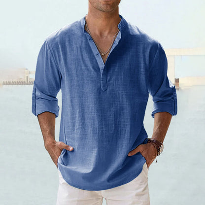 Men's Long-Sleeve Linen Shirt
