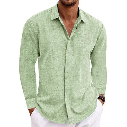 Men's Long Sleeve Linen Shirt