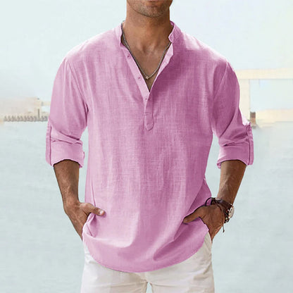 Men's Long-Sleeve Linen Shirt
