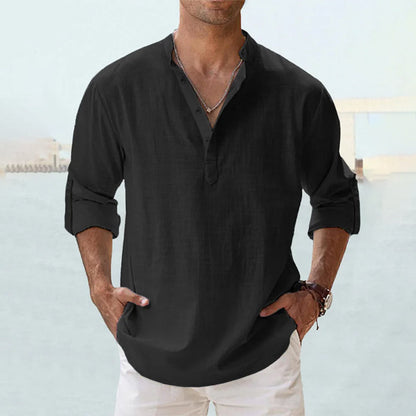 Men's Long-Sleeve Linen Shirt