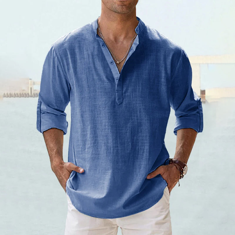 Men's Long-Sleeve Linen Shirt