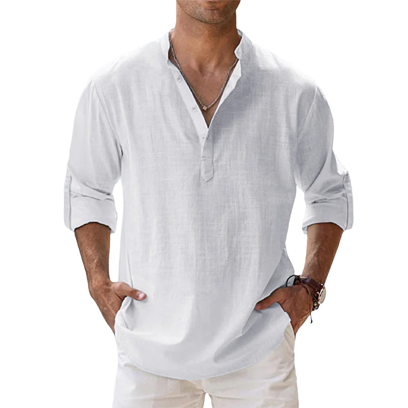 Men's Long-Sleeve Linen Shirt