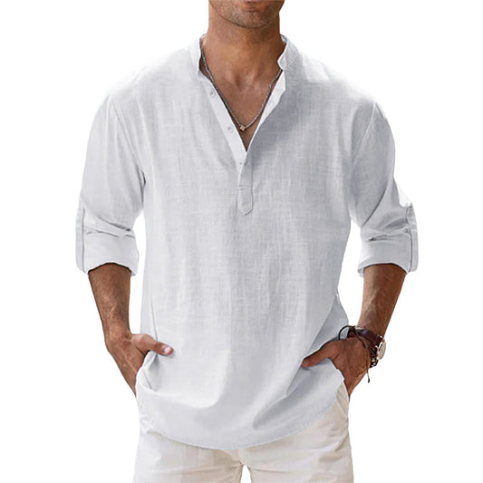 Men's Long-Sleeve Linen Shirt