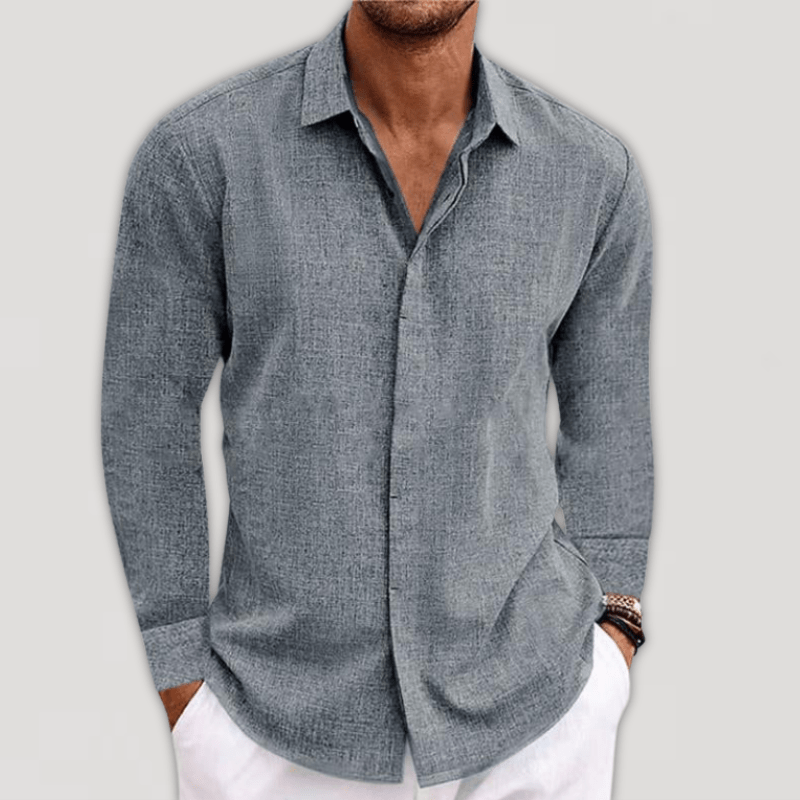 Men's Long Sleeve Linen Shirt