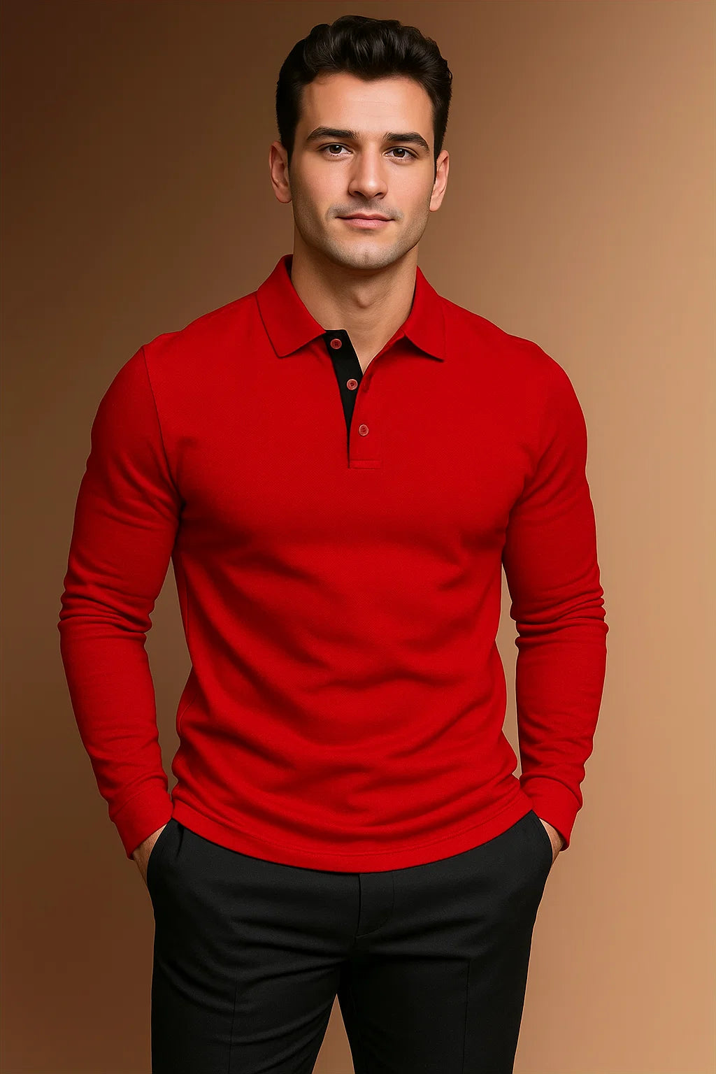 Men's Long Sleeve Polo Shirt