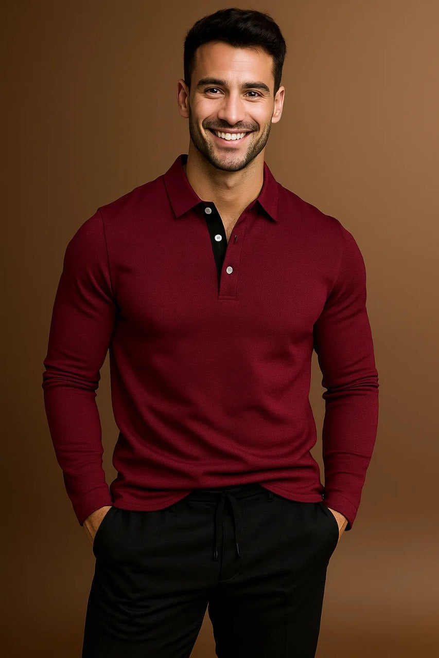 Men's Long Sleeve Polo Shirt