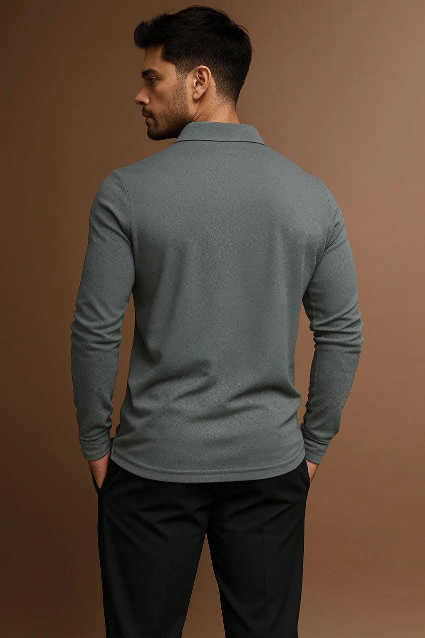 Men's Long Sleeve Polo Shirt