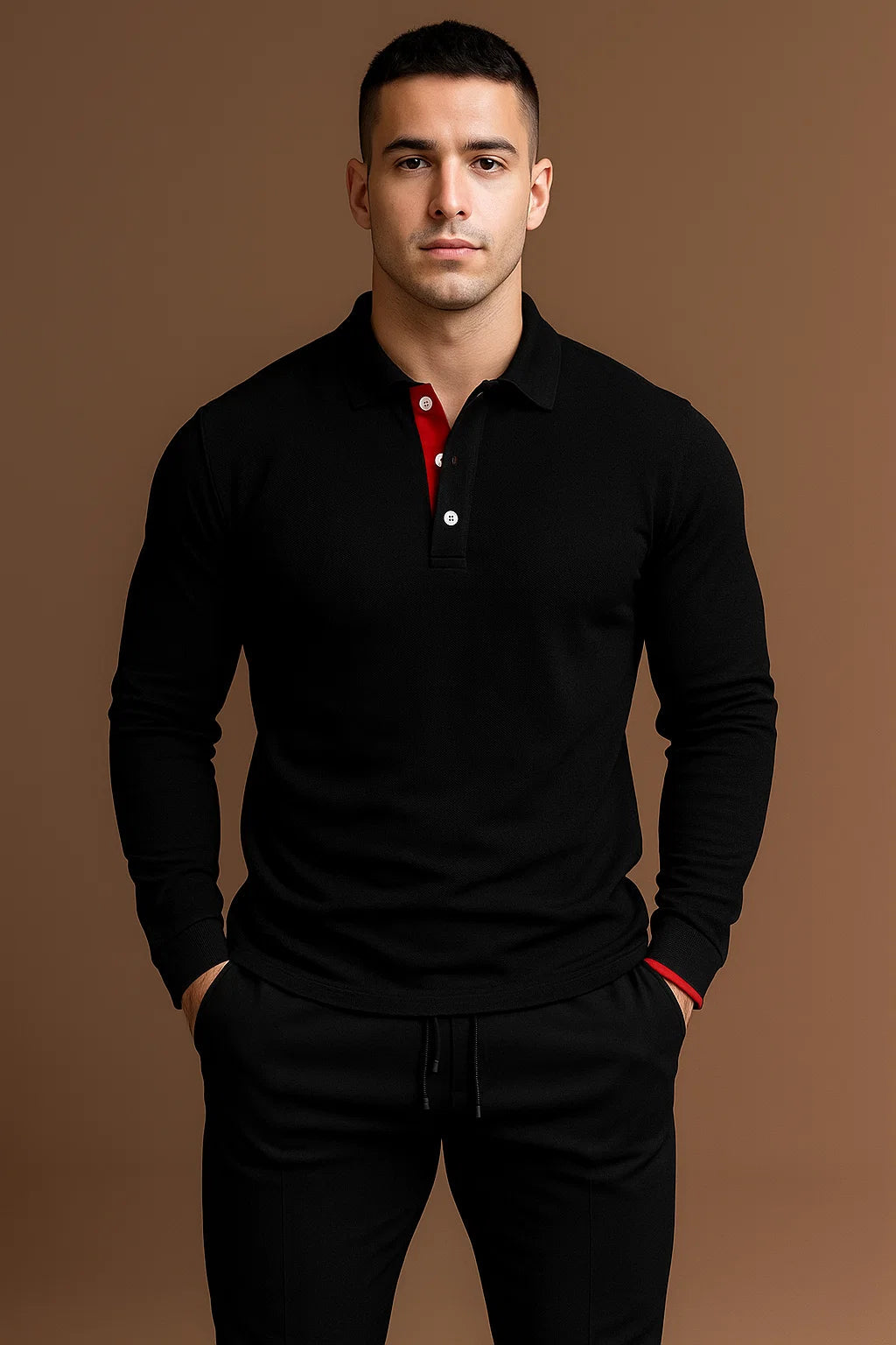 Men's Long Sleeve Polo Shirt
