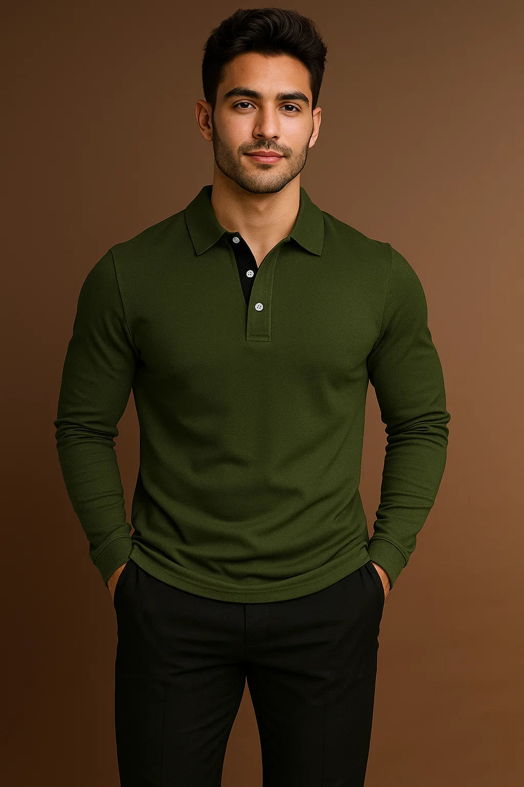 Men's Long Sleeve Polo Shirt
