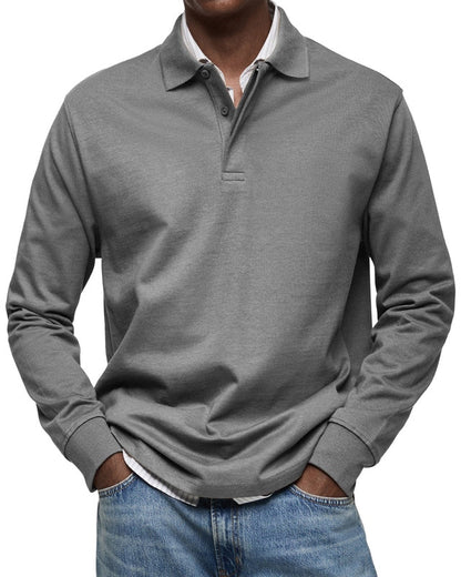 Men's Long Sleeve Polo Shirt - Casual and Comfortable
