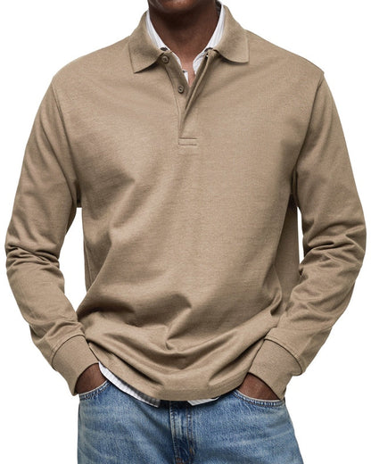 Men's Long Sleeve Polo Shirt - Casual and Comfortable