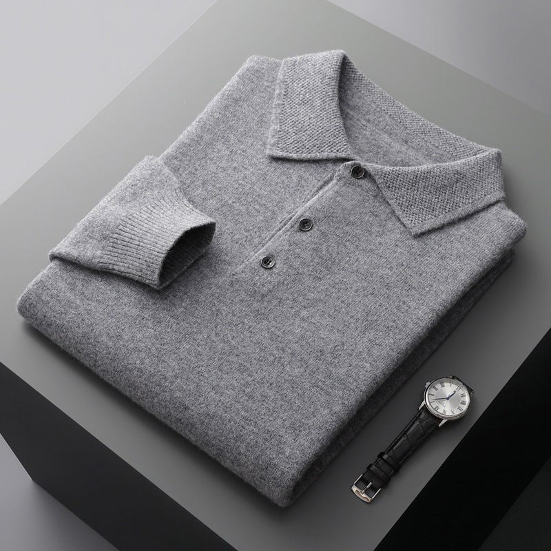 Men's Long Sleeve Polo Shirt Classic Soft Style