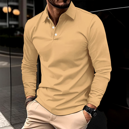 Men's Long Sleeve Polo Shirt - Classic Style and Comfort