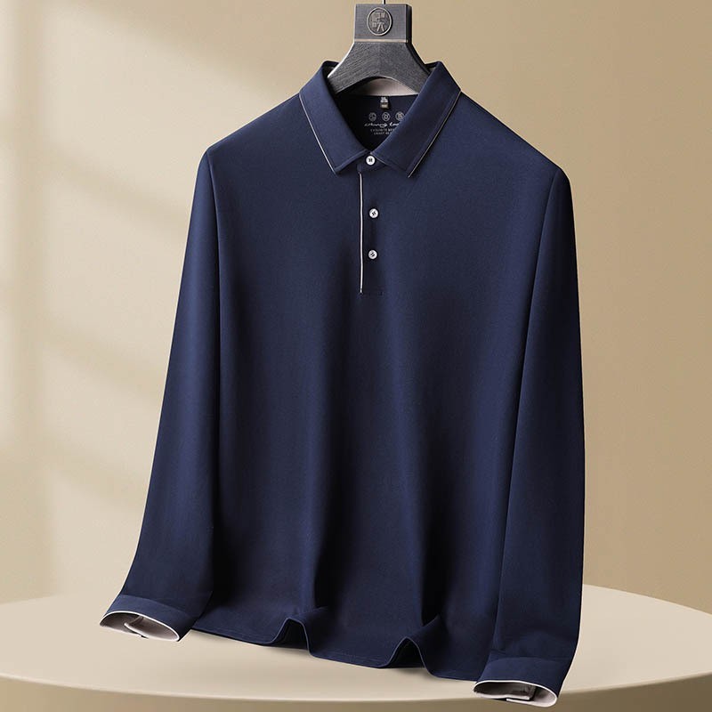 Men's Long Sleeve Polo Shirt - Comfortable Casual Style
