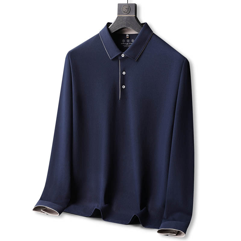 Men's Long Sleeve Polo Shirt - Comfortable Casual Style