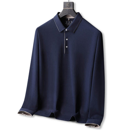 Men's Long Sleeve Polo Shirt - Comfortable Casual Style
