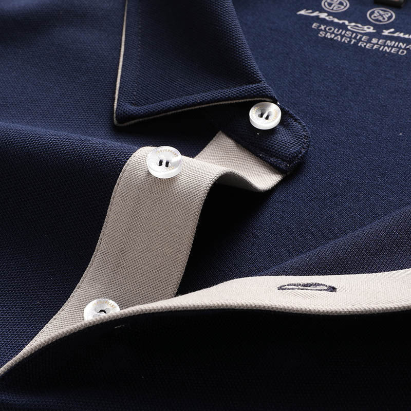 Men's Long Sleeve Polo Shirt - Comfortable Casual Style