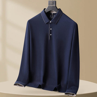 Men's Long Sleeve Polo Shirt - Comfortable Casual Style