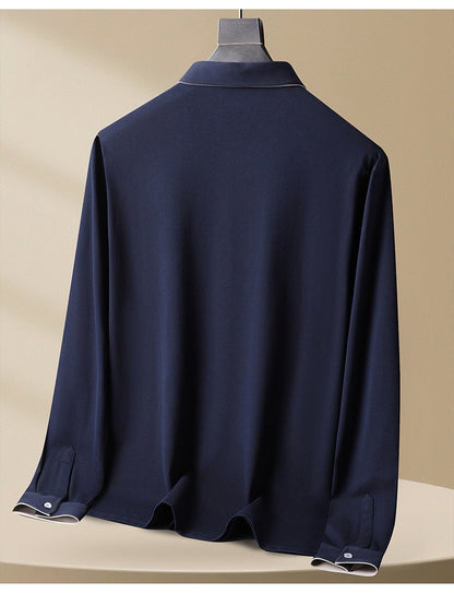 Men's Long Sleeve Polo Shirt - Comfortable Casual Style