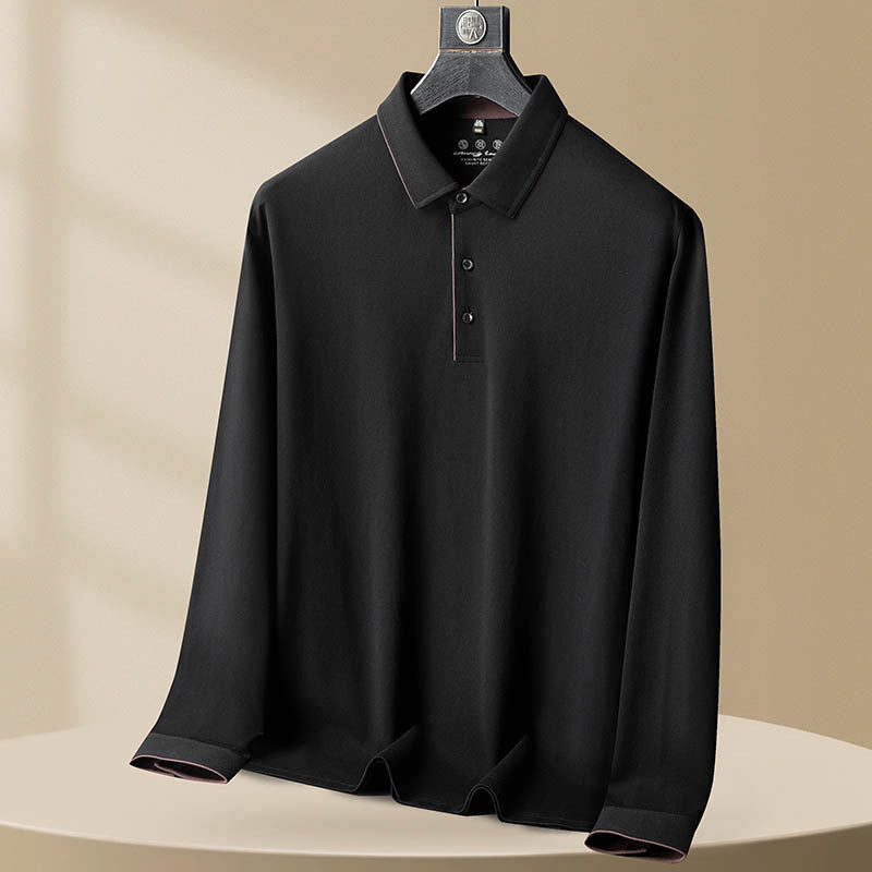 Men's Long Sleeve Polo Shirt - Comfortable Casual Style