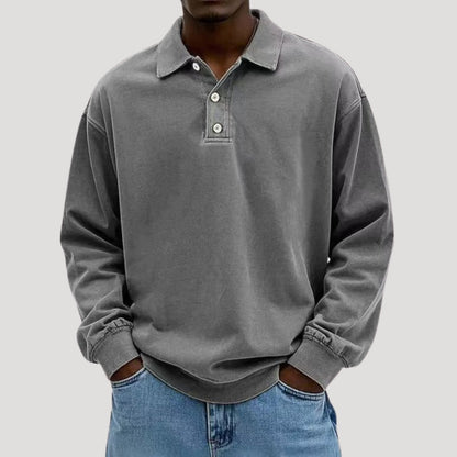 Men's Long Sleeve Polo Shirt for Comfortable Layering