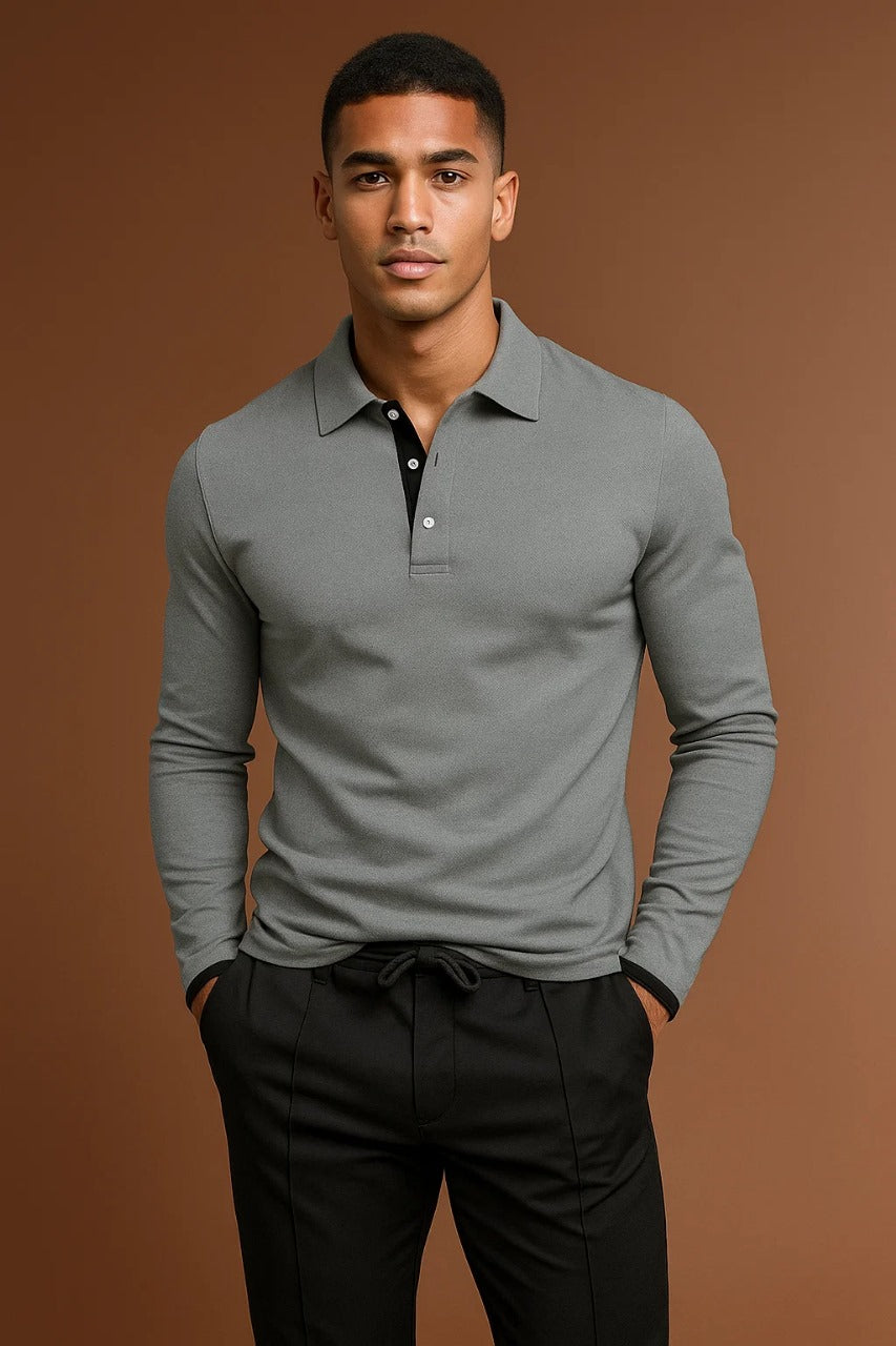 Men's Long Sleeve Polo Shirt