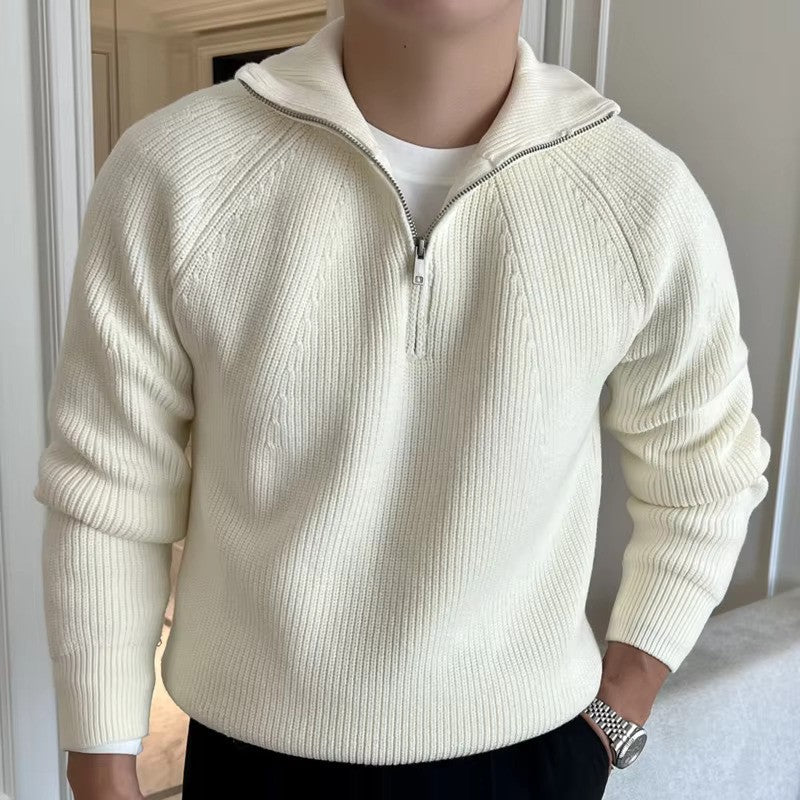 Men's Long Sleeve Quarter Zip Sweater