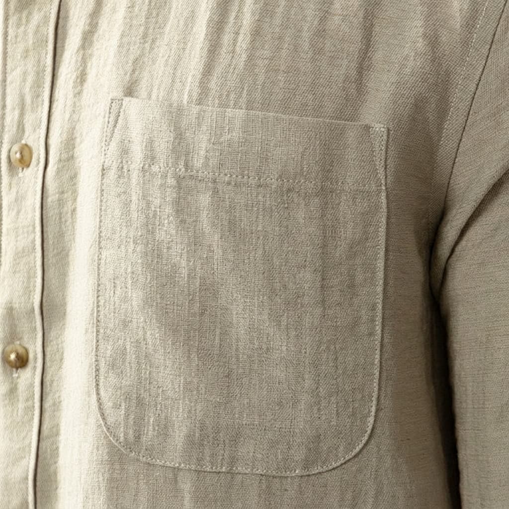 Men's Long-Sleeve Shirt with Chest Pocket