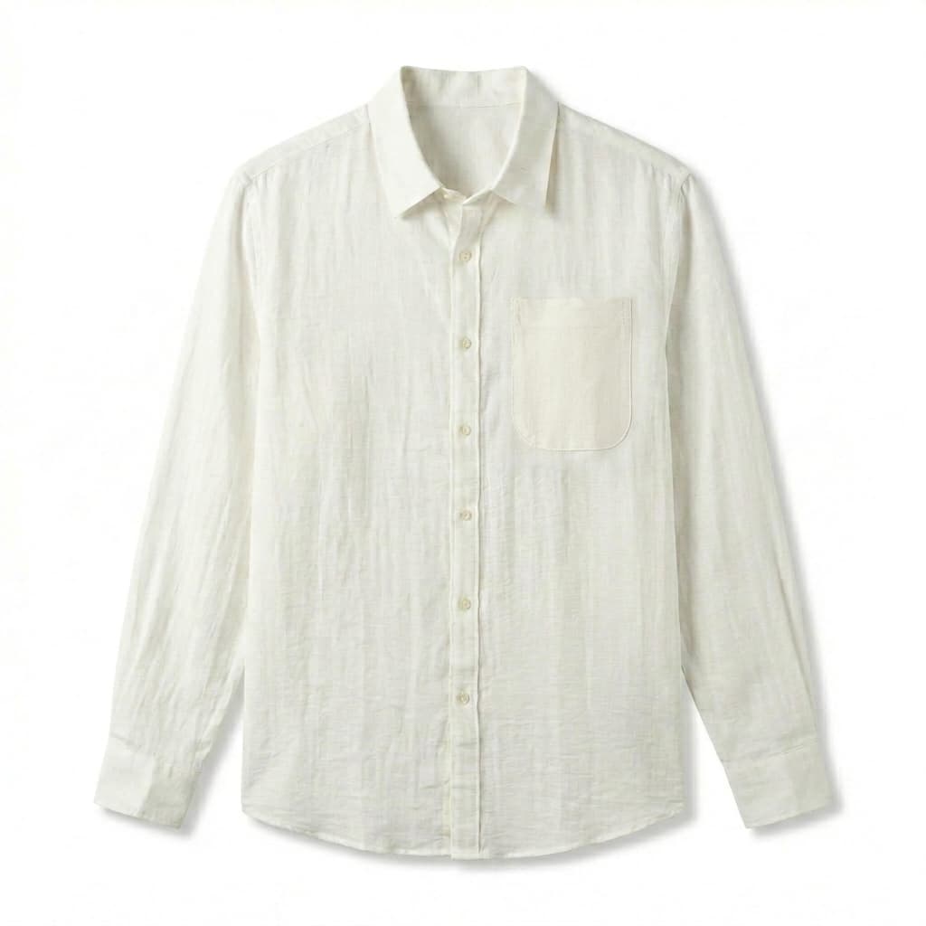 Men's Long-Sleeve Shirt with Chest Pocket