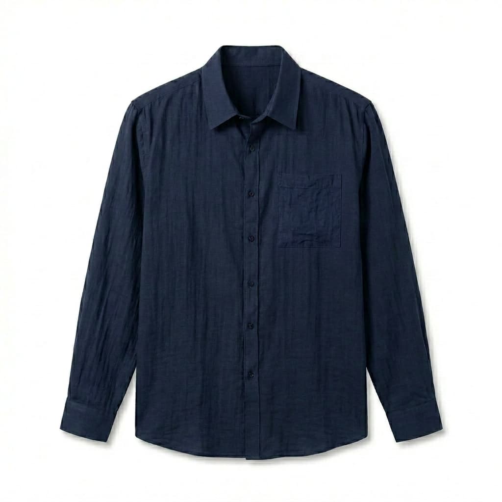 Men's Long-Sleeve Shirt with Chest Pocket