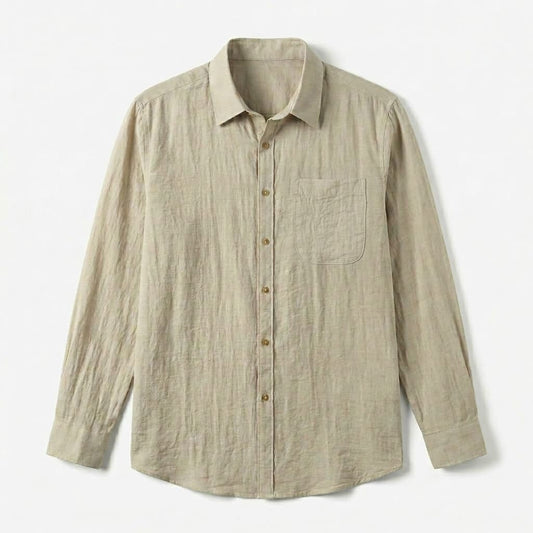 Men's Long-Sleeve Shirt with Chest Pocket