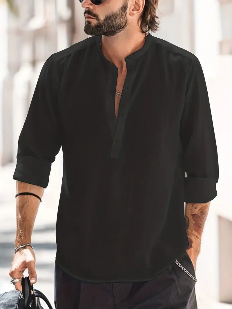 Men's Long Sleeve Summer Shirt Lightweight Breathable