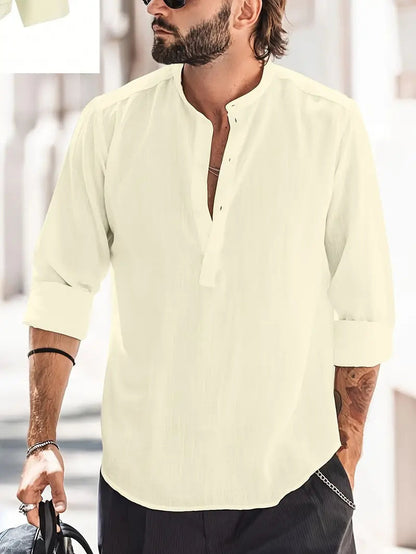 Men's Long Sleeve Summer Shirt Lightweight Breathable