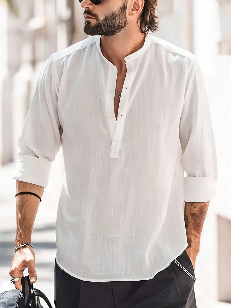 Men's Long Sleeve Summer Shirt Lightweight Breathable