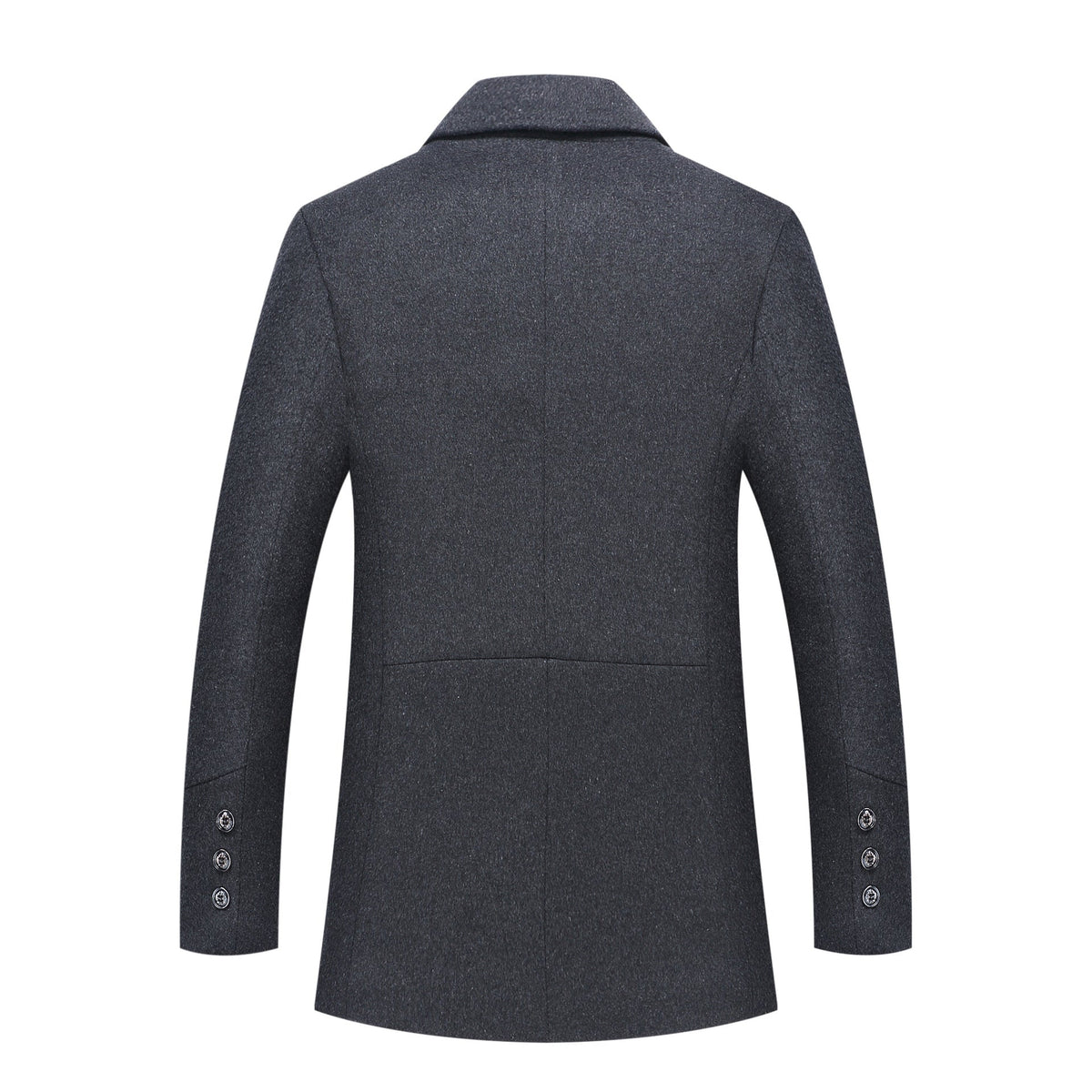 Men's Long Trench Coat with Fleece Lining