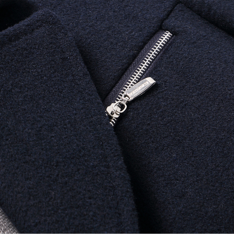 Men's Long Trench Coat with Fleece Lining