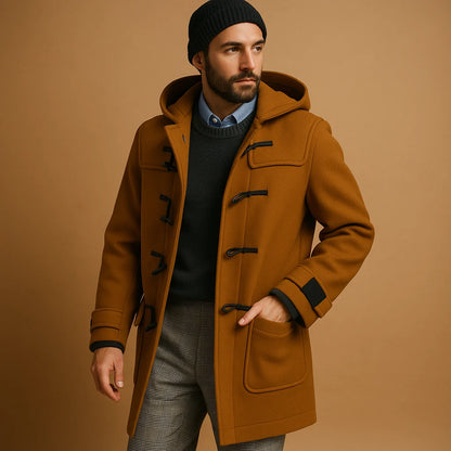 Men's Long Winter Jacket with Insulating Lining