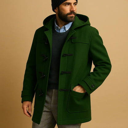 Men's Long Winter Jacket with Insulating Lining