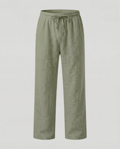 Men's Loose Fit Linen Blend Trousers