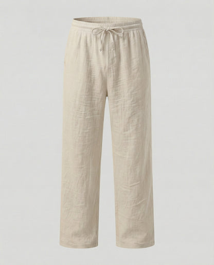 Men's Loose Fit Linen Blend Trousers