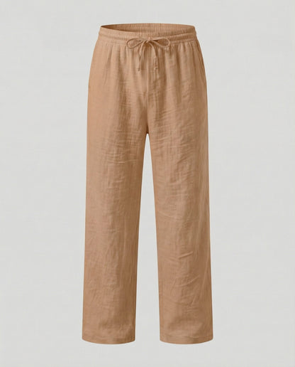 Men's Loose Fit Linen Blend Trousers